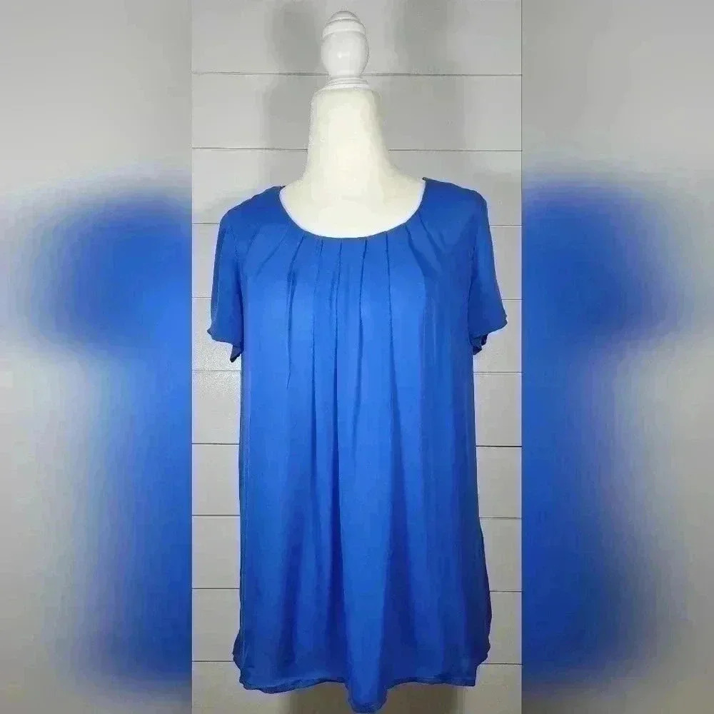 Joie Blue Silk Blouse Size XSmall